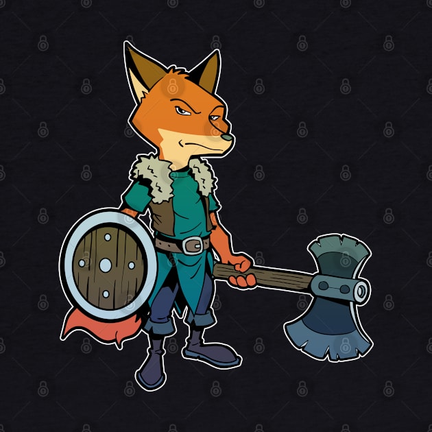 Comic animals - Fox Viking by Modern Medieval Design